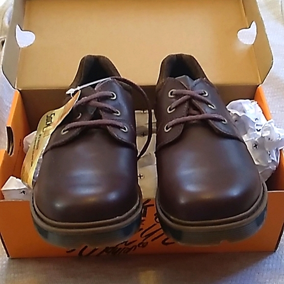 NIB Dr. MARTENS brown Lucas Cambridge Sock Out shoe size 7 L or 6 men - Picture 2 of 12